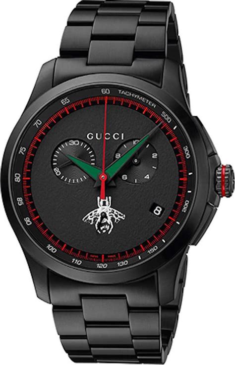 gucci watch with changing face|Gucci black chronograph watch.